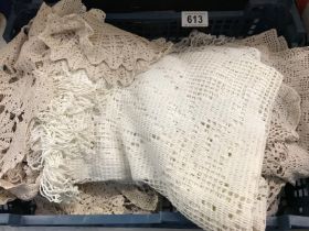 Lovely selection of lace doilies and table cloths