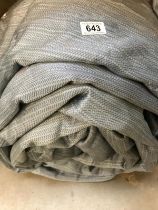 Large quantity of teal curtains A/F