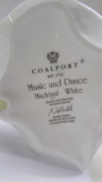 A pair of Coalport Music & Dance white figures - Adagio and Madrigal. - Image 3 of 5