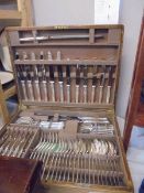 A boxed Mappin and Webb Regency Trustworthy cutlery set, complete but missing key.