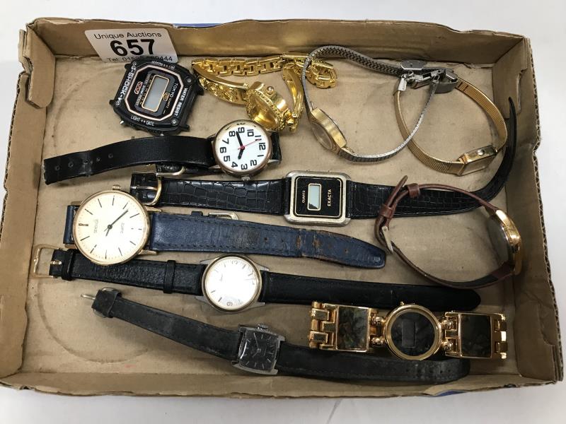 A tray of wrist watches
