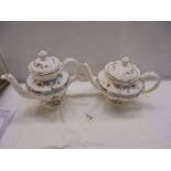 A Spode teapot and a Spode coffee pot.