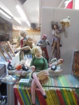 A collection of unusual cloth figures.