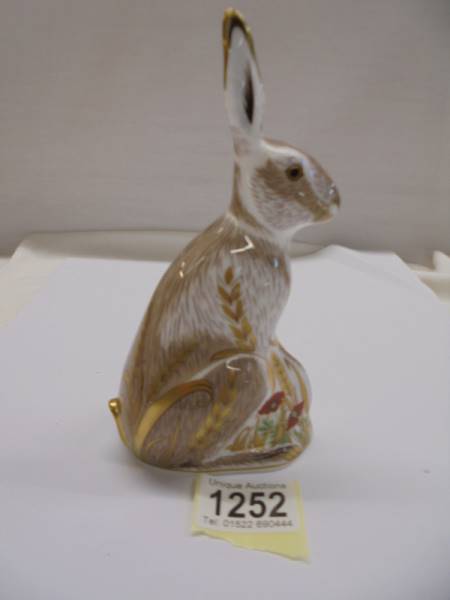 A Royal Crown Derby Midsummer Hare with gold stopper. - Image 2 of 3