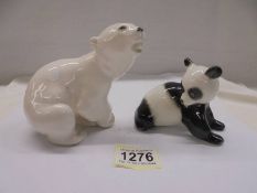 A USSR Panda and a USSR Polar bear.
