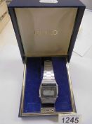 A boxed vintage Seiko digital wrist watch.