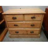 An early to mid Victorian 2 over chest of drawers, 76H x 86W x 43D (cm). COLLECT ONLY.