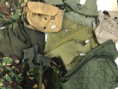 Quantity of military uniform including bags