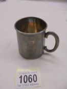A small silver beaker with Birmingham all mark.