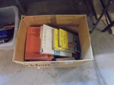 A box of books on sailing, yacht racing etc.,