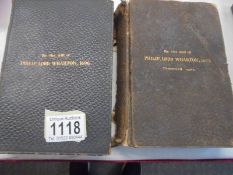 Two early 20th century Bibles bequeathed by the will of Philip Lord Wharton 1696, one distressed