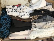 A Mixed box of ladies clothes. including shorts, tops etc