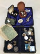 A mixed lot of jewellery, coins etc