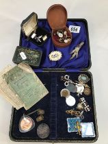 A mixed lot of jewellery, coins etc