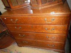 A 1930's oak chest of drawers. COLLECT ONLY.