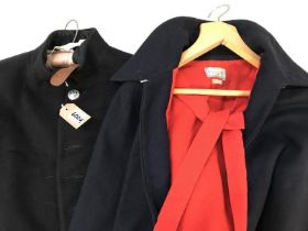 Two Vintage Coats. 1x Policemanâ€™s and 1x midwife. Age related damage and wear.
