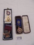 Four Hall marked Royal Order of Buffalos medals.
