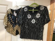 2 x Ladies sequin tops. 1x New with tags. SIze M & x Large