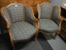 A pair of French salon chairs, COLLECT ONLY.