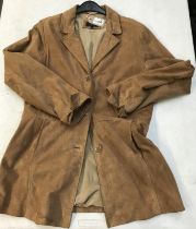 Tan Leather / Suede Jacket. Size 38