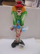 A Murano style glass clown.