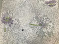 King size throw with flower design