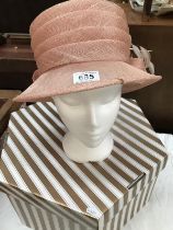 Ornate ladies event hat with box