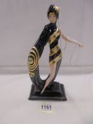A boxed Franklin Mint Art Deco style Erte figurine - Pearls and Emeralds.