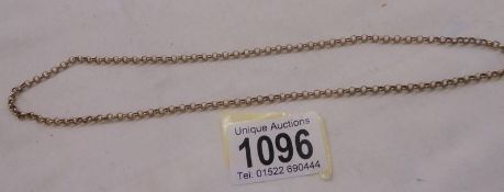 A 9ct gold neck chain, 8,84 grams.