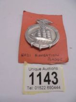 A WW2 German Navigation badge by Paul Schulze & Co., Lubeck.