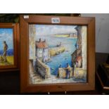 A framed and glazed Cornish coastal scene St. Ives signed S Bonney, Cornish school, COLLECT ONLY.