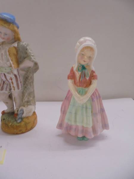 Two small Royal Doulton figures and one other. - Image 4 of 4