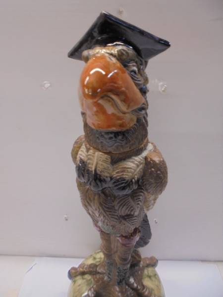 A Martin Bros inspired Wally bird jar 'The Headmaster', 35 cm tall. - Image 2 of 4
