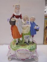 A Yardley's Old English Lavender advertising figure group, 32 cm tall.