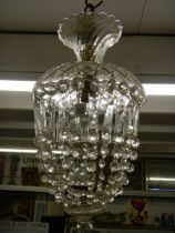 A single light chandelier, COLLECT ONLY.