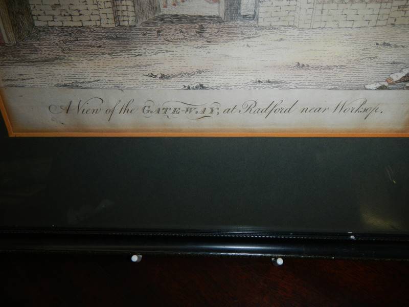 A pair of late 18th century architectural studies of sites near Worksop, COLLECT ONLY. - Image 3 of 6