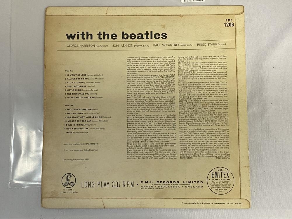 The Beatles Wih The Beatles 2nd pressing Mono PMC 1206 Vinyl VG+ Cover VG - Image 2 of 4