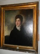 An early Victorian oil on canvas portrait of John George Calthrop, 1760-1806, Gosberton, COLLECT