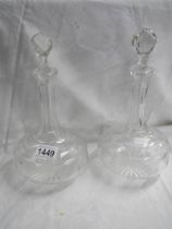 A pair of early 20th century glass decanters.