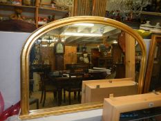 A gilt framed overmantel mirror, COLLECT ONLY.