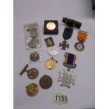 A selection of commemorative medals.