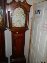 A Victorian oak eight day Grandfather clock by R Holt. COLLECT ONLY.
