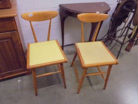A pair of circa 1960's kitchen chairs. COLLECT ONLY.