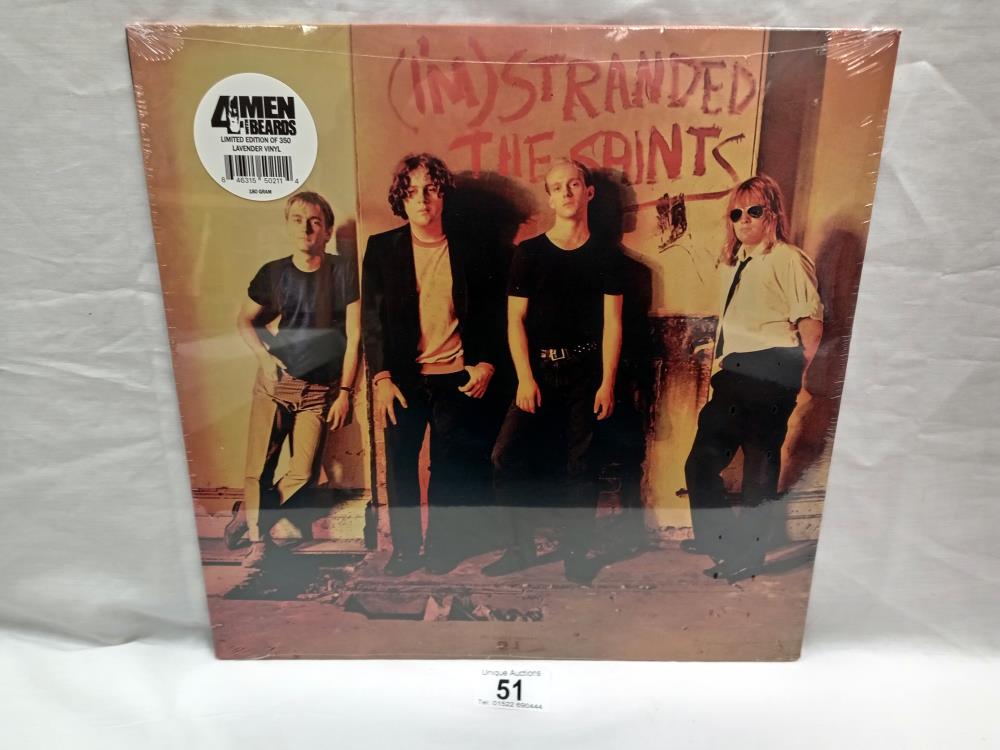 The Saints (Im) Stranded 4 Men with beards label, 4M502 2003 Still sealed. Punk. Vinyl Mint, Cover