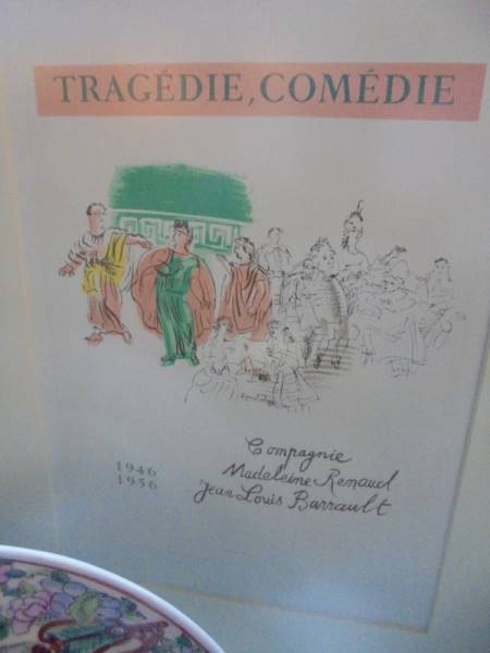 A framed and glazed Dufy, Raoul (1877-1953) lithographic print Tragedie Comedie. COLLECT ONLY. - Image 2 of 2