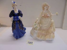 Two Coalport figurines - 'Lady Harriett' and 'Harvest Gold'.