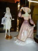 A J Price signed Staffordshire figure and one other.