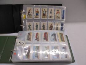 Two albums of sets of cigarette cards.