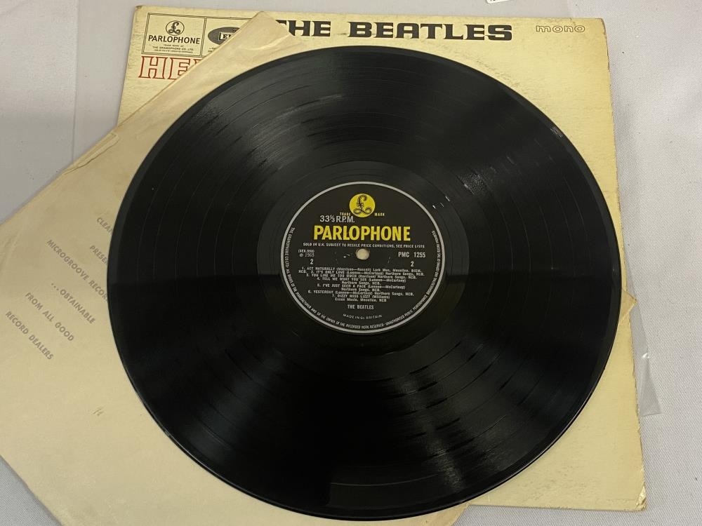 The Beatles Help! Mono Parlophone label, PMC1255 Black / Yellow label. Vinyl VG Cover VG - Image 4 of 4