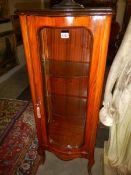 A nice small mahogany display cabinet, COLLECT ONLY